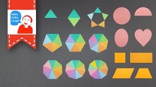 Learn Shapes for Children Baby Toddlers Kindergarten Kids with color paper [upl. by Akirea]