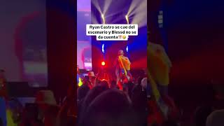 Ryan Castro se cae en su concierto con Blessd 😅 ryancastro blessd shorts [upl. by Tiffie]