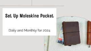 Set Up Moleskine Pocket Daily Planner for Next Year moleskinepocket [upl. by Llyrrad]