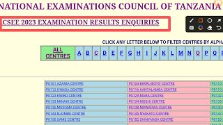 NECTA MATOKEO YA KIDATO CHA NNE CSEE RESULTS 20232024 [upl. by Nowd623]