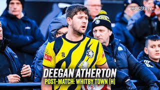 POSTMATCH  Deegan Atherton praises the defensive performance in Worksop Town’s win over Whitby [upl. by Rhtaeh]