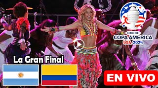 Presentación Shakira Final Copa América 2024 en vivo medio tiempo Argentina vs Colombia donde ver [upl. by Abby708]