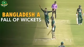 Bangladesh A Fall of Wickets  Pakistan Shaheens vs Bangladesh A  First OneDay Islamabad 2024 [upl. by Roxine973]