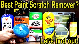 Best Car Paint Scratch Remover Lets find out Turtle Wax Meguiars 3M Nu Finish Carfidant [upl. by Dyl]