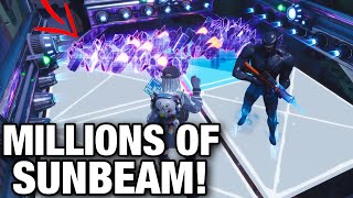 Scammer loses MILLIONS of SUNBEAM ORE 😳🤯 Scammer Get Scammed Fortnite [upl. by Ahsinar87]