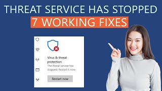 How to Fix Threat Service has Stopped  Restart it now [upl. by Orgell561]