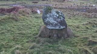 The famous Neolithic or Bronze Age standing stone at Torradale near Port Ellen Islay Argyll Scotland [upl. by Li337]