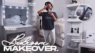 ROOM MAKEOVER  room tour moving vlog decor haul painting walls pinterest inspired [upl. by Buehrer715]