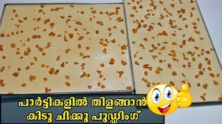 chikku puddingപാർട്ടികൾക്ക് ഉണ്ടാക്കാൻ പറ്റിയ ഒരു അടിപൊളി പുഡ്ഡിംഗ്Pudding recipe malayalam [upl. by Gae]