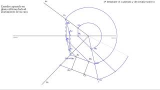 Dibujar hexaedro cubo apoyado en plano oblícuo Sistema diédrico ⚡⚡⚡EBAU Murcia⚡⚡⚡ [upl. by Pallua]