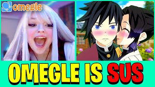 Giyu and Shinobu make Omegle SUS 😳 VRChat VR [upl. by Kimbra522]