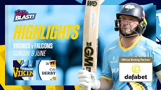 Highlights Yorkshire Vikings vs Derbyshire Falcons  Vitality Blast T20  Lyth and Malan shine [upl. by Lewison]