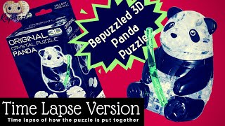 Bepuzzled 3D Crystal Puzzle Panda Time Lapse Version [upl. by Sansen]