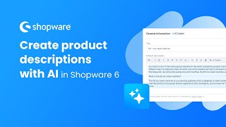 Create product descriptions with AI in Shopware 6 [upl. by Atram]