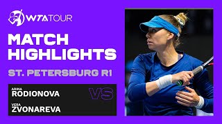 Arina Rodionova vs Vera Zvonareva  2021 St Petersburg Round 1  WTA Match Highlights [upl. by Stasny]