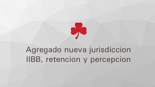 Agregado nueva jurisdicción IIBB retención y percepción [upl. by Elvie]