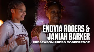 Preseason Press Conference Endyia Rogers Janiah Barker [upl. by Hannah129]