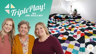 Triple Play 3 New Quatrefoil Quilts with Jenny Doan of Missouri Star Video Tutorial [upl. by Ueik]