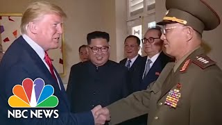 President Donald Trump Salutes North Korean General In State Media Footage  NBC News [upl. by Eizeerb]