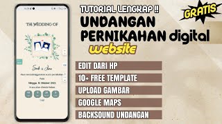 Tutorial Cara Membuat Undangan Pernikahan digital di Hp Gratis [upl. by Eaton]