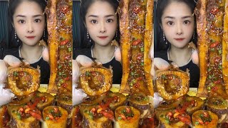 ASMR Eating Spicy Bone Marrow Mukbang Eating Show [upl. by Graniah169]