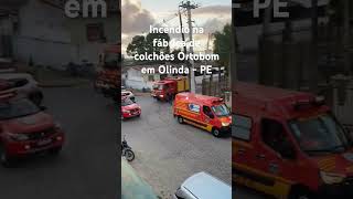 Incêndio na fábrica da Ortobom em Olinda Pernambuco [upl. by Shewchuk938]