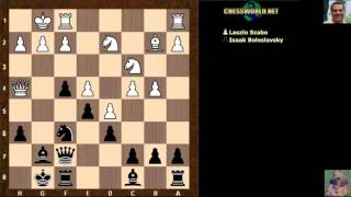 Evolution of Chess Style 172 Laszlo Szabo vs Isaac Boleslavsky Budapest Candidates 1950 [upl. by Heilner]