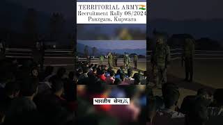 Territorial Army Recruitment Rally Kupwara indianarmy fauji ncc nsg nsg jkp viralshorts [upl. by Himelman]