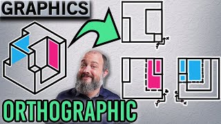 Beginners Guide to Orthographic Projection MultiView Drawing with Horizontal and Vertical Faces [upl. by Einnob]