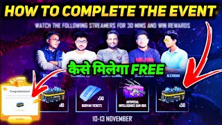 HOW TO COMPLETE WATCH STREAMS TO WIN EVENT IN BOOYAH APP  FREE FIRE BOOYAH APP NEW EVENT [upl. by Akemad87]