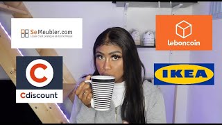 COMMENT MEUBLER SON 1ER APPARTEMENT LORSQU’ON A UN PETIT BUDGET💶 Cdiscount  IKEA Leboncoin [upl. by Venezia]