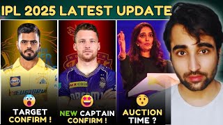 IPL 2025 Mega Auction TIME  Jos Buttler NEW KKR CAPTAIN😲 Nitish Rana in CSK  Target Players News [upl. by Nycila]