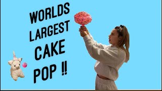 Making THE Worlds LARGEST Cake Pop  DIY [upl. by Damha630]