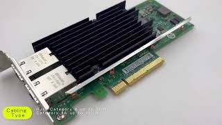 Network Card X540T2 PCIe 21 x8 2port 10G RJ45 Ethernet [upl. by Arly833]