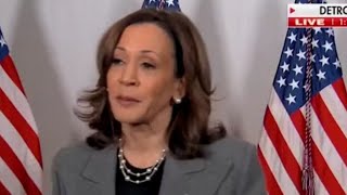 Humiliating  Reporter Brutally Smacks Down Kamala Harris To Her Face [upl. by Malha]