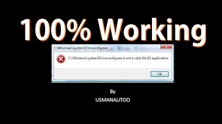 100 How to Fix Exe Not a Valid Win32 Application In all windows [upl. by Ashmead556]