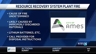 Fire starts at Ames Resource Recovery System Plant [upl. by Ahcirt]