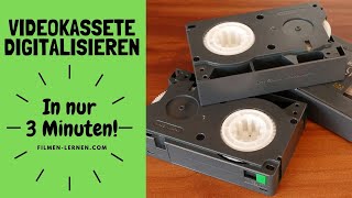 VHS Kassetten Digitalisieren  Videokassetten Einfach Selbst Digitalisieren  FilmenLernencom [upl. by Enirroc]