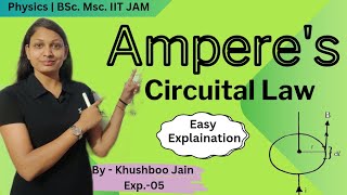 Amperes Circuital Law  lect 01  electromagnetic wave physics 12th bsc [upl. by Philis]