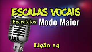 Técnica Vocal Iniciantes  Vocalizes Sobre Escalas  Modo Maior  Variação 3 [upl. by Aisatal433]