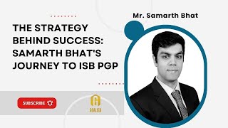 How I got my scholarship at ISB The Strategy Behind ISB PGP Success Samarths Journey to ISB PGP [upl. by Gallagher]