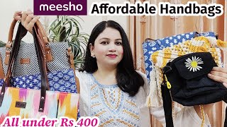 Meesho affordable handbags haul  best handbags collection 2024  handbags for daily college office [upl. by Mittel624]