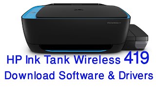 HP Ink Tank Wireless 419 how to download full software and drivers [upl. by Sialac992]