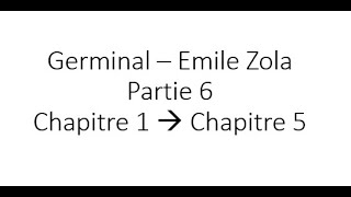 Audio Livre  Germinal  Emile Zola  Partie 6 Chapitre 1 à 5 [upl. by Haroppizt948]