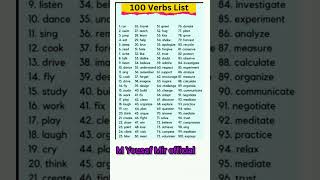 Learn English grammar 100 Forms of verbs englishgrammar englishverbs verbforms verbsinenglish [upl. by Shelden]