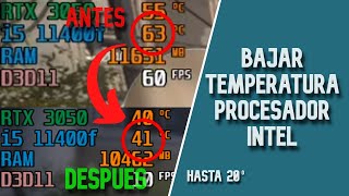 BAJAR TEMPERATURA PROCESADOR INTEL i5 11400f [upl. by Naginnarb]