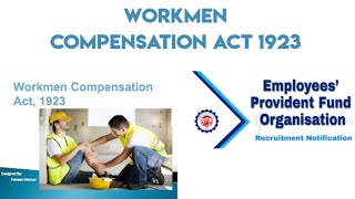 Workmen compensation Act 1923  upsc EPFO  Social security Labour law  Labour law [upl. by Hsemin]