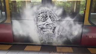 CRAZY GRAFFITI SUBWAY TRAIN SBAHN DETAILED FACE BERLIN 2024 [upl. by Aihsiek]