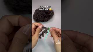 Ever had trouble threading fur or bulky yarn through a needle crochet knitting tips [upl. by Arratahs9]