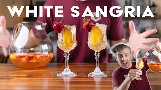 WHITE SANGRIA for your next summer party Peachy and refreshing [upl. by Ulrich250]